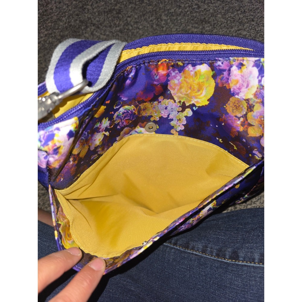 Baggallini Town Square Crossbody Purple Floral Nylon Bag TSQ697B1058 NWT - Picture 7 of 8
